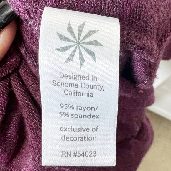 Athleta Inner Twist Wrap Front Hoodie in Chianti Heather Maroon Size Medium - Picture 8 of 9